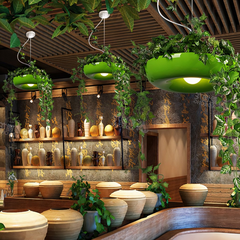 Lámpara con plantas colgantes LED de diseño moderno para comedor