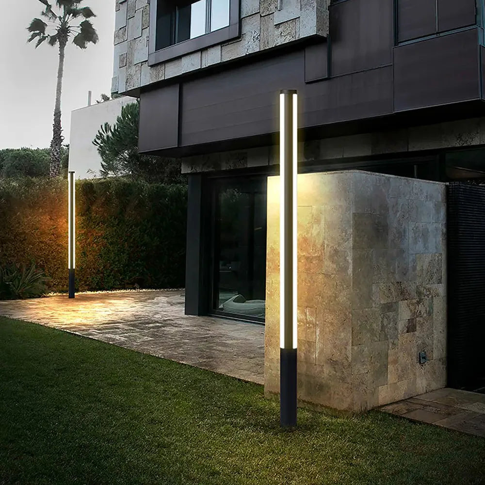 Postes de luz exterior para jardines con LED