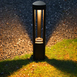 Triangular Black Led Outdoor Bollard Lights