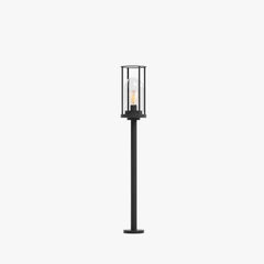 Baliza solar LED de jardín IP65 diseño farol negro moderno