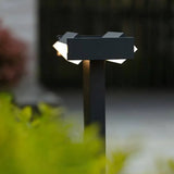 Geometric Rotation Black Bollard Lights