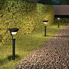 Poste de luz solar para jardín LED decorativo