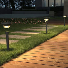 Poste de luz solar para jardín LED decorativo