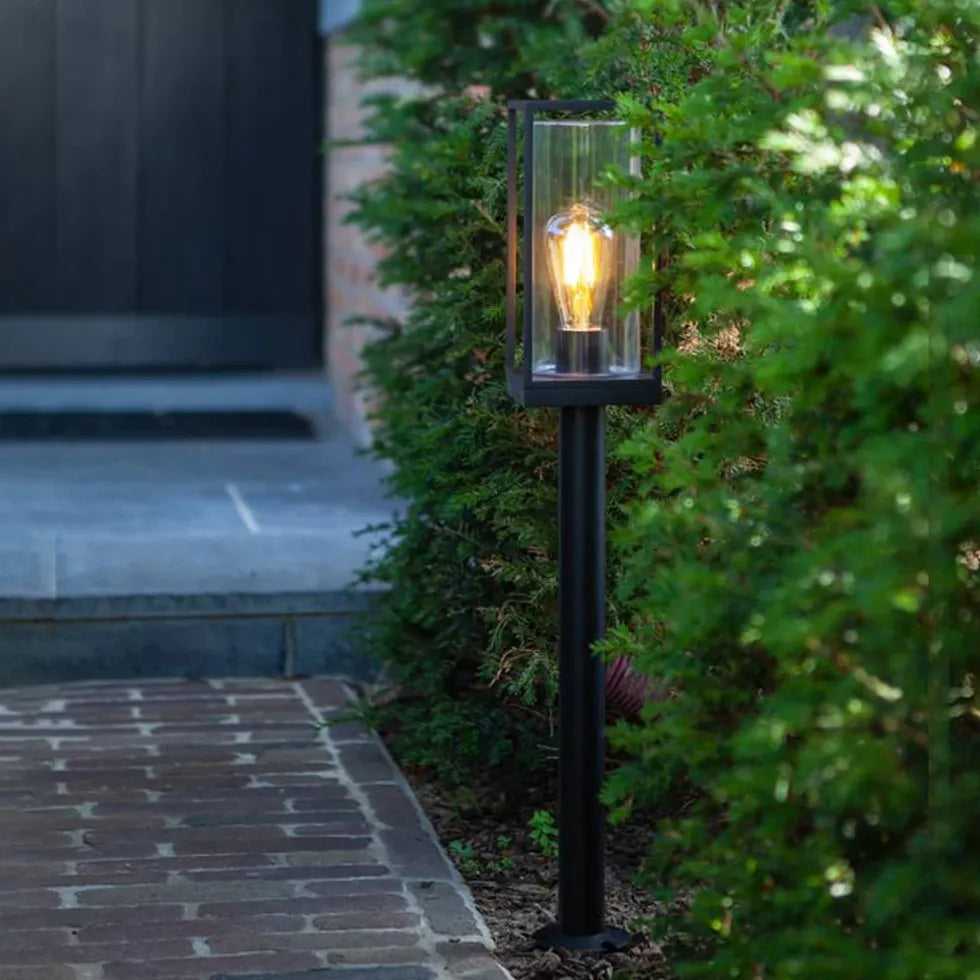 Cylindrical Glass Bulb Bollard Lights