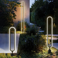 Luces decorativas exterior jardín de pie ovalada para exteriores