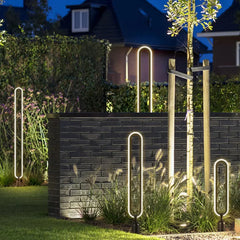 Luces decorativas exterior jardín de pie ovalada para exteriores