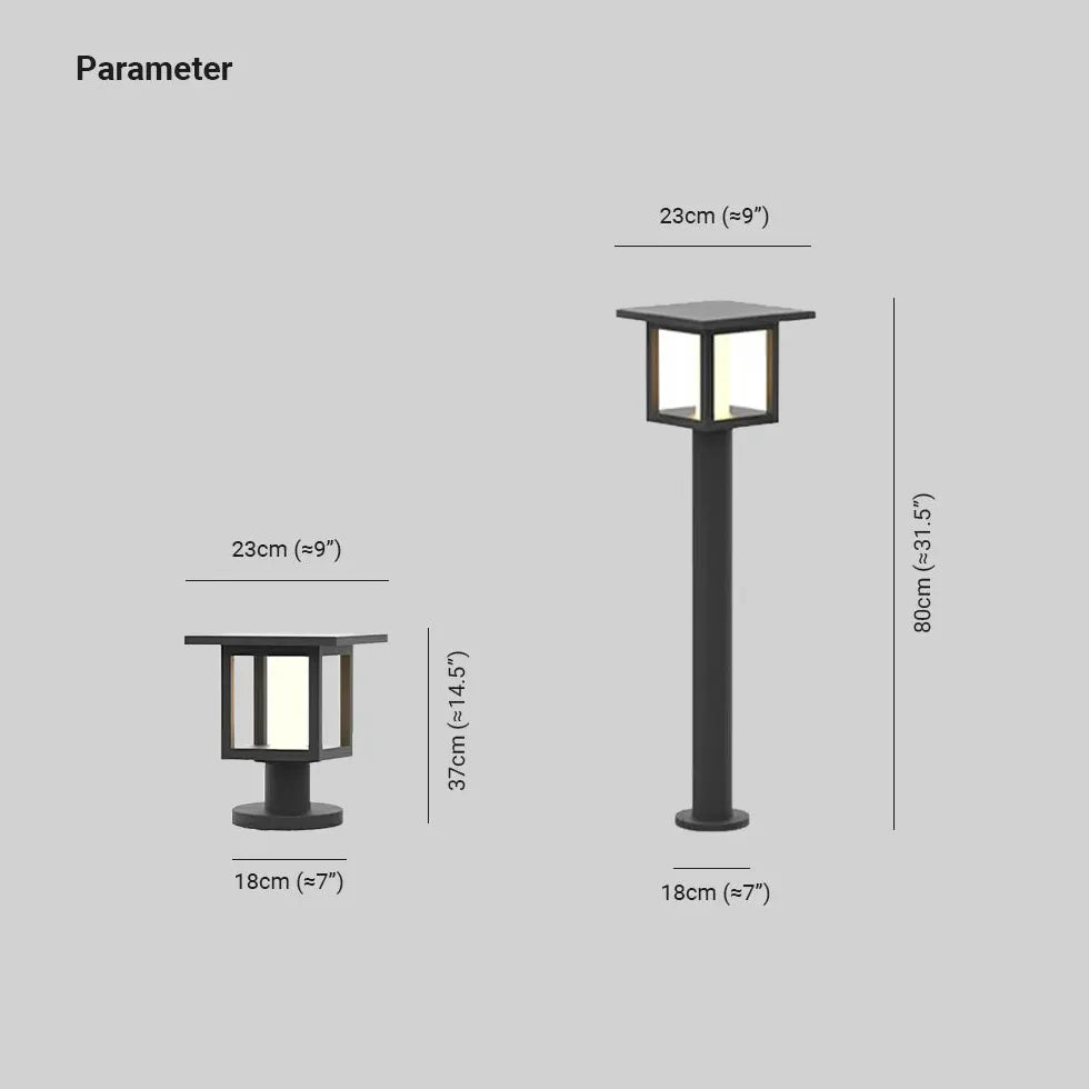 Farola Columna para Exterior Solar para Patio