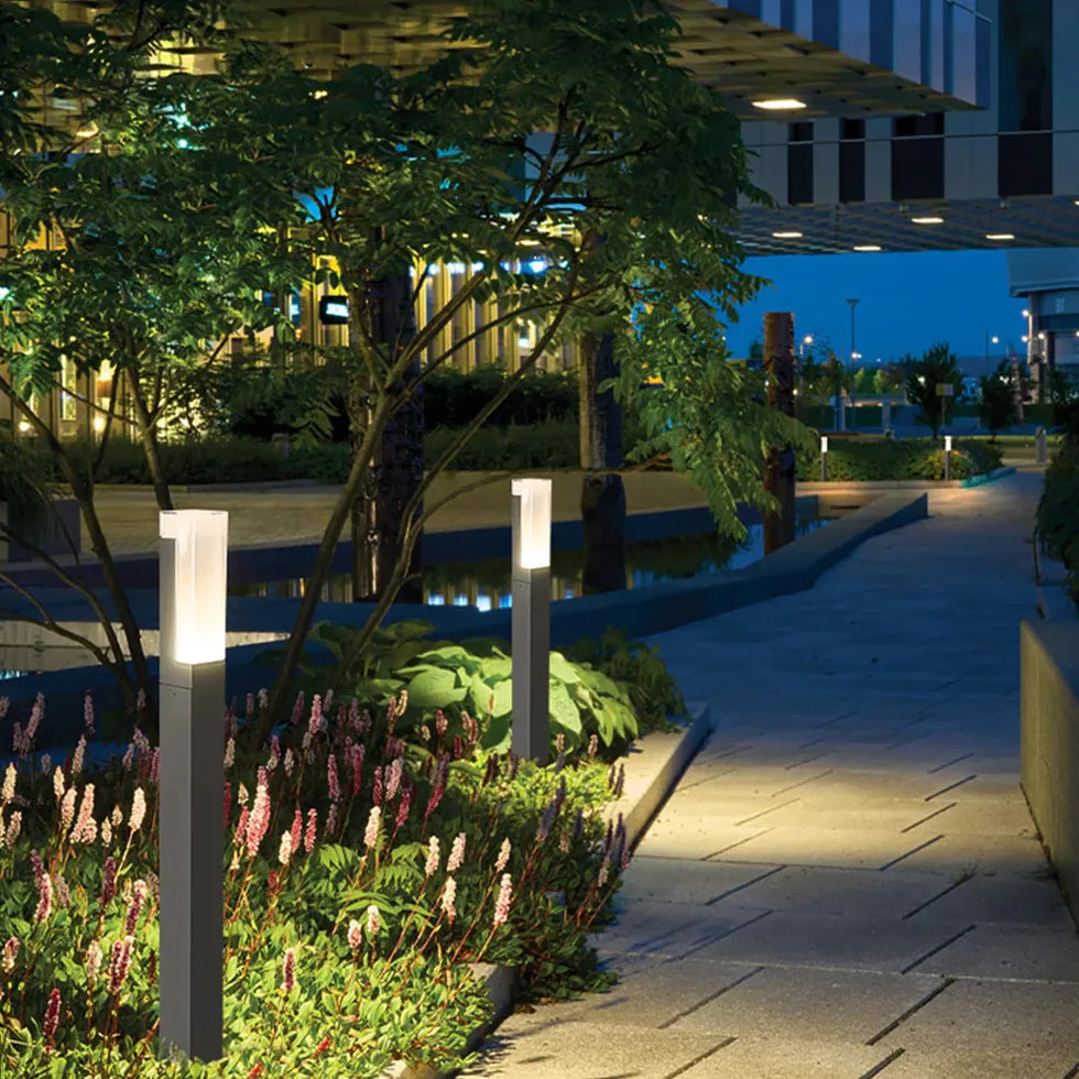 Modern Square Led Solar Bollard Lights