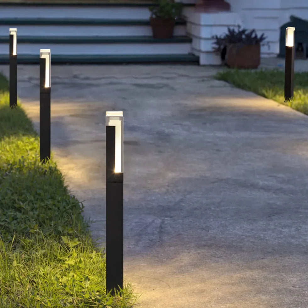 Square Acrylic Solar Bollard Lights