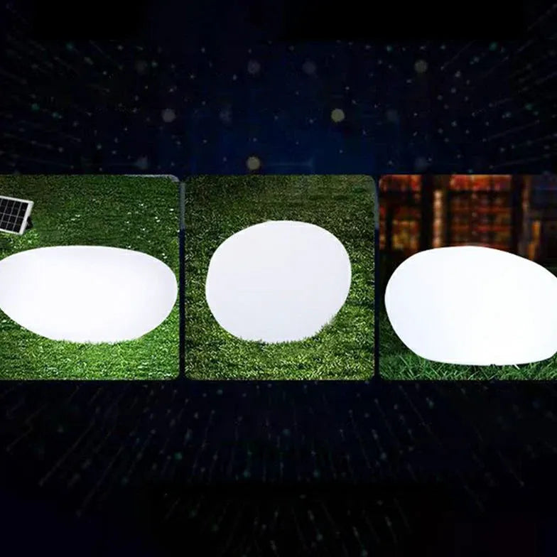 Lámparas de pie LED para exterior con forma de guijarro 