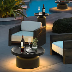 Lámpara de Pie para Terraza Exterior LED Solar IP65 Diseño Moderno Negra