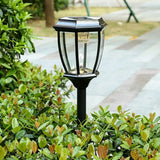 Lámpara de Estaca para Jardín Solar LED de Vidrio Tipo Farol
