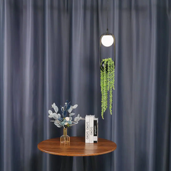 Lámpara LED con Plantas Colgantes de Diseño Nórdico Ovalada Negra para Comedor