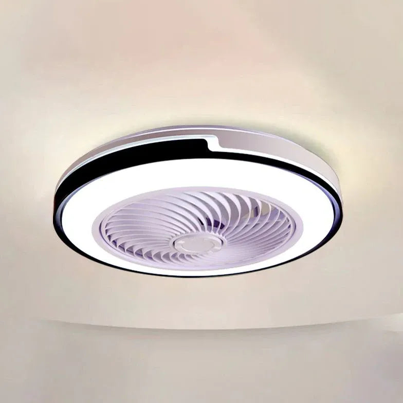 Dual-Tone Round Ceiling Fan with Light