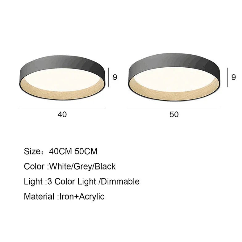 Lampara led habitacion moderna de diseño circular