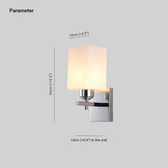 Apliques de luz pared rectangular blanca para salón