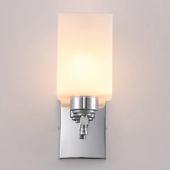 Apliques de luz pared rectangular blanca para salón