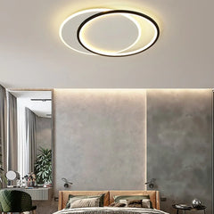 Luz led en el techo diseño en blanco y negro para dormitorio