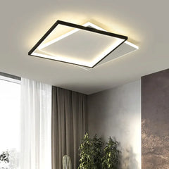 Luz led en el techo diseño en blanco y negro para dormitorio