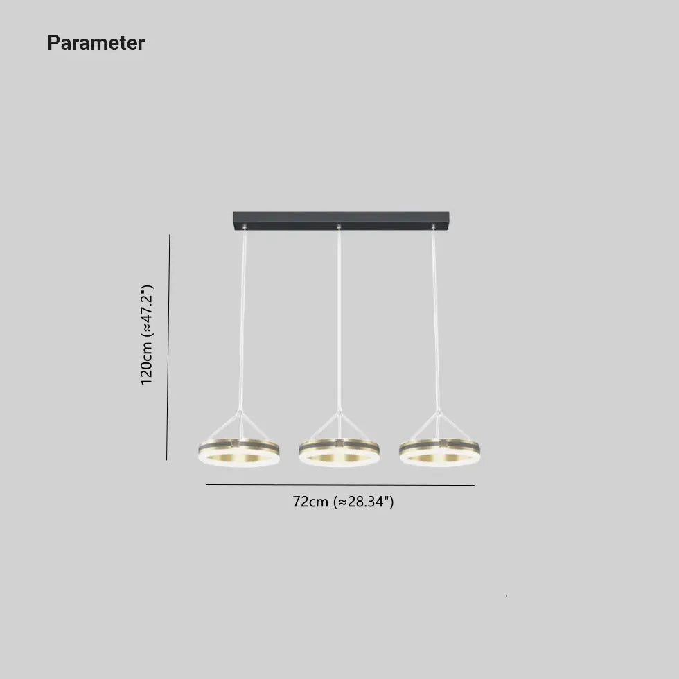 Lampara colgante 3 focos moderna para comedor