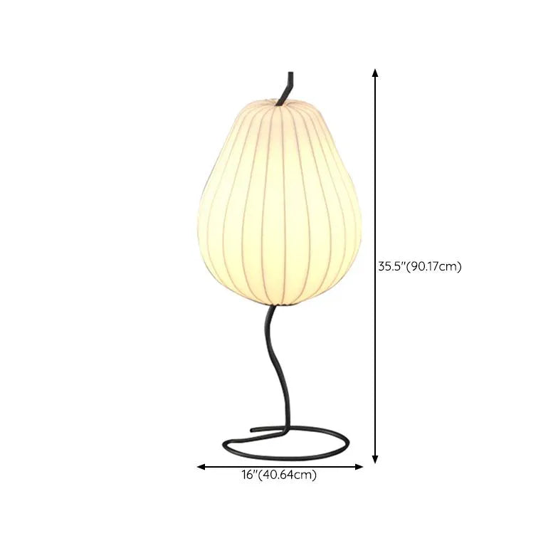 Pear Fabric Stripe Modern Floor Lamp