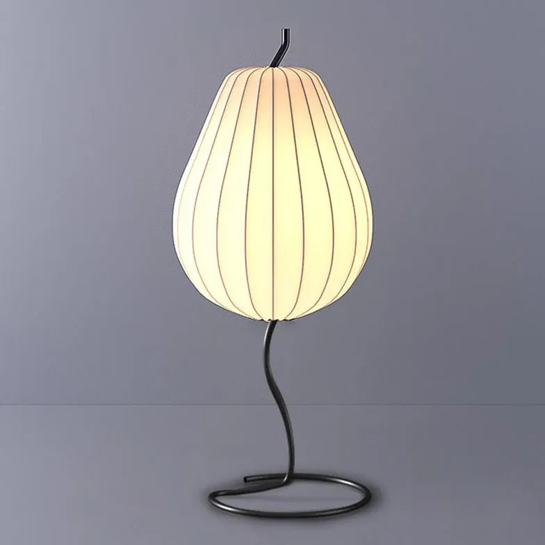 Pear Fabric Stripe Modern Floor Lamp