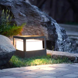 Dimmable Solar Black Outdoor Pillar Lights