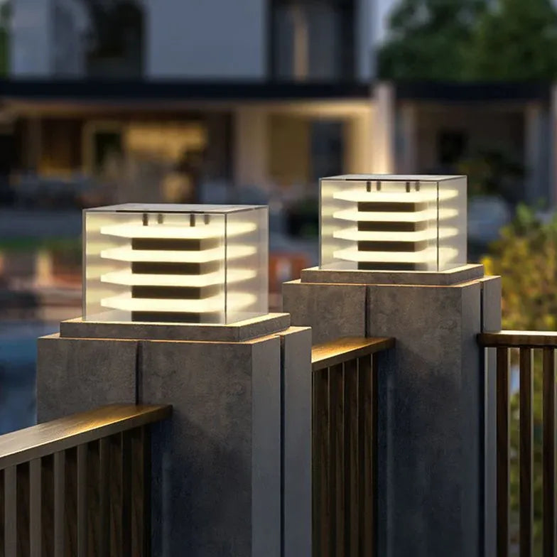 Layer Led Modern Outdoor Pillar Lights