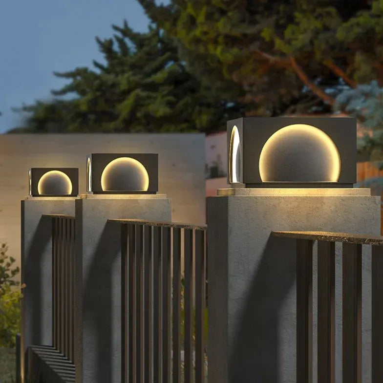 Semicircle Rectangle Led Outdoor Pillar Lights