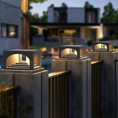 Farolas de jardin modernas diseño cuadrado con energía solar