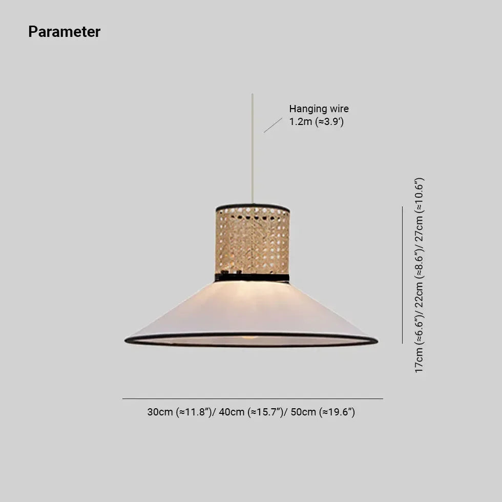 Lamparas led techo colgantes diseño de mimbre cónica