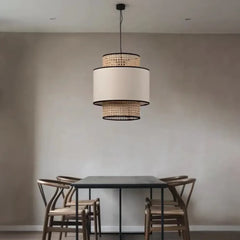 Luces cocina led diseño creativo de mimbre estilo madera natural