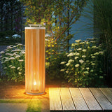 Cylindrical Rattan Luggage Outdoor Floor Lamps