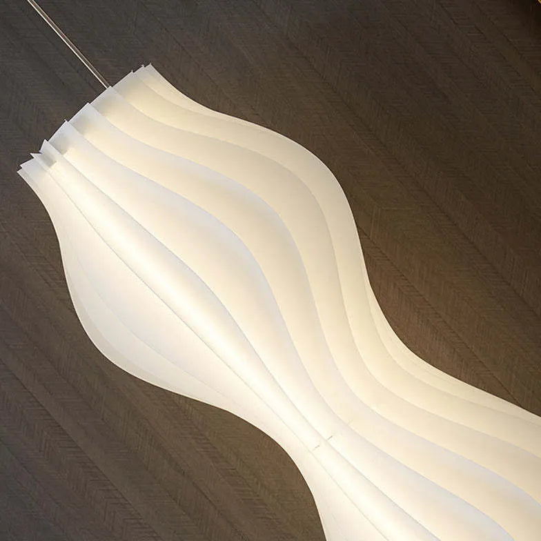 White Wavy Soft Light Modern Floor Lamp