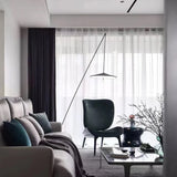 Tilted Hanging Curved Arm Modern Floor Lamp