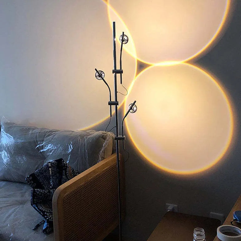 Slender Stand Floor Lamp with Shadow Decoration