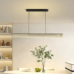 Lámpara colgante lineal de restaurante estilo moderno y minimalista