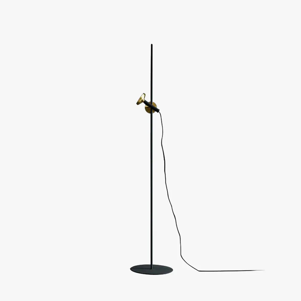 Black Straight Minimalist Adjustable Floor Lamp