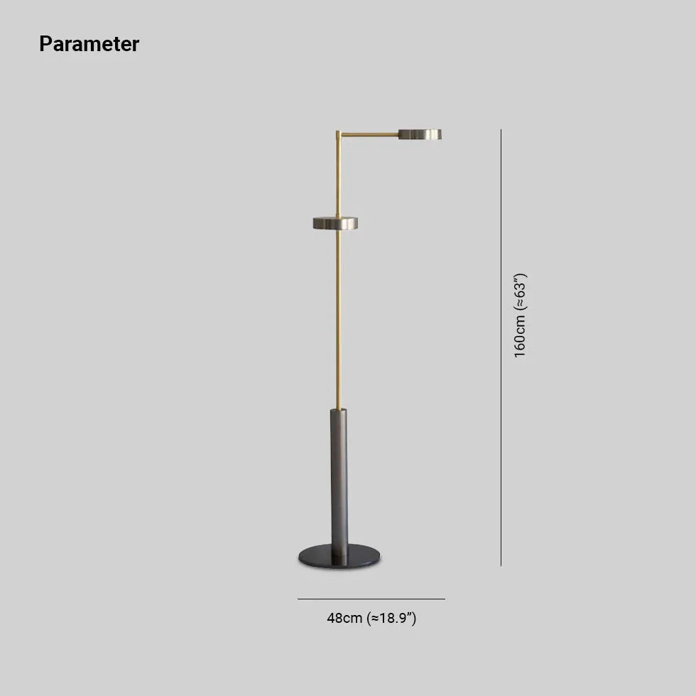 Dual-Headed Gold Disc Modern Minimalist Floor Lamp