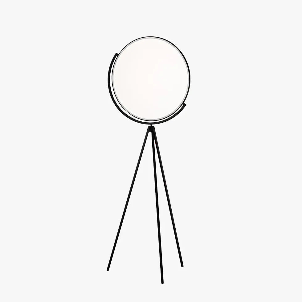 White Living Room Circular Tripod Floor Lamp