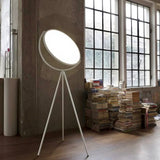 White Living Room Circular Tripod Floor Lamp