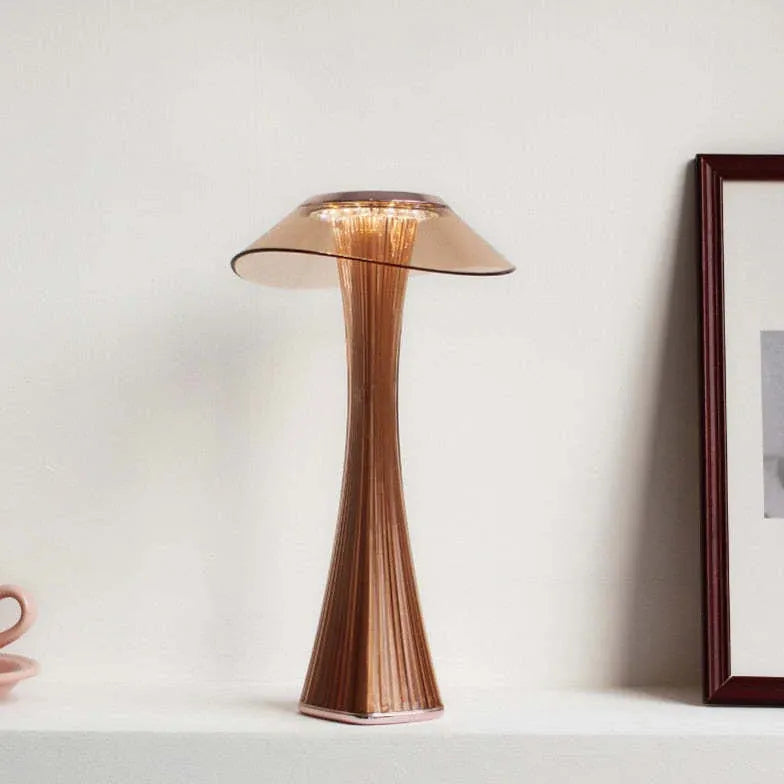 Copper Umbrella-Shaped Artistic Modern Table Lamp