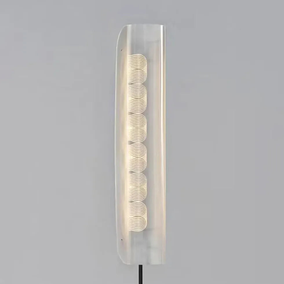 Transparent Cylindrical Minimalist Tall Floor Lamp