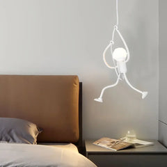 Lámpara Colgante de Hierro Creativa con Diseño de Pequeño Hombre