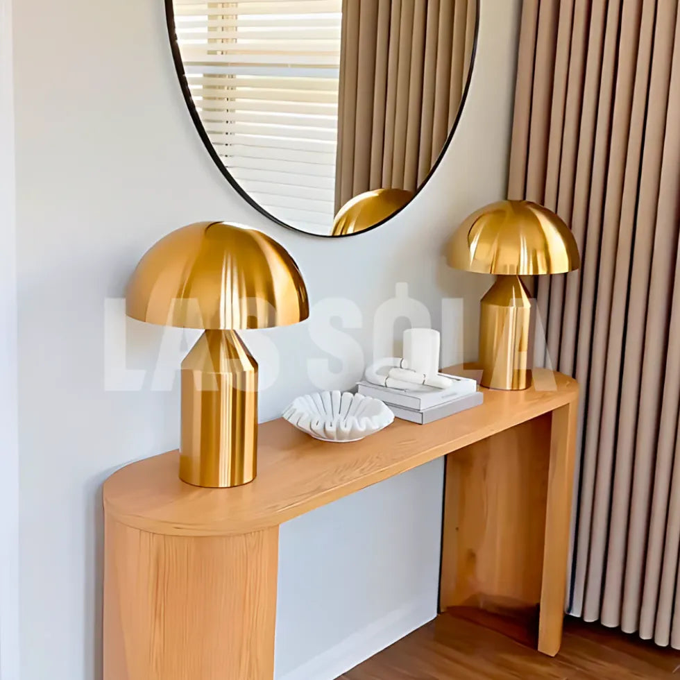 Gold Mushroom Design Modern Table Lamp