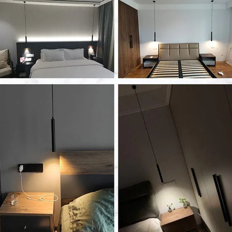 Lampara araña led moderna para dormitorio estilo minimalista