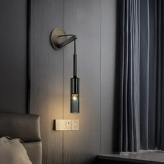 Aplique de pared moderno con botella de cristal para dormitorio