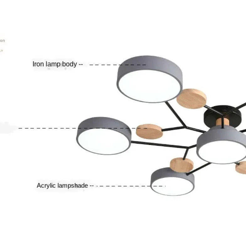 Plafones led empotrados diseño nórdico para sala