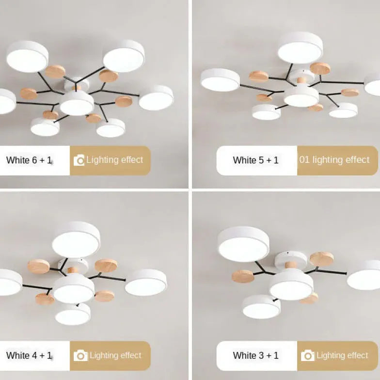 Plafones led empotrados diseño nórdico para sala