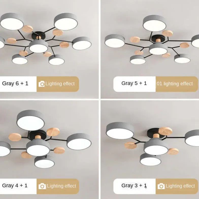 Plafones led empotrados diseño nórdico para sala